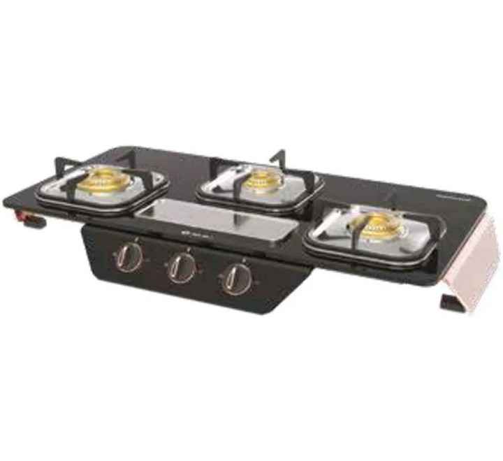 Buy Bajaj Gas Stove Glass Top 3 Burner Frameless 450503 3BJGF8 Bajaj at